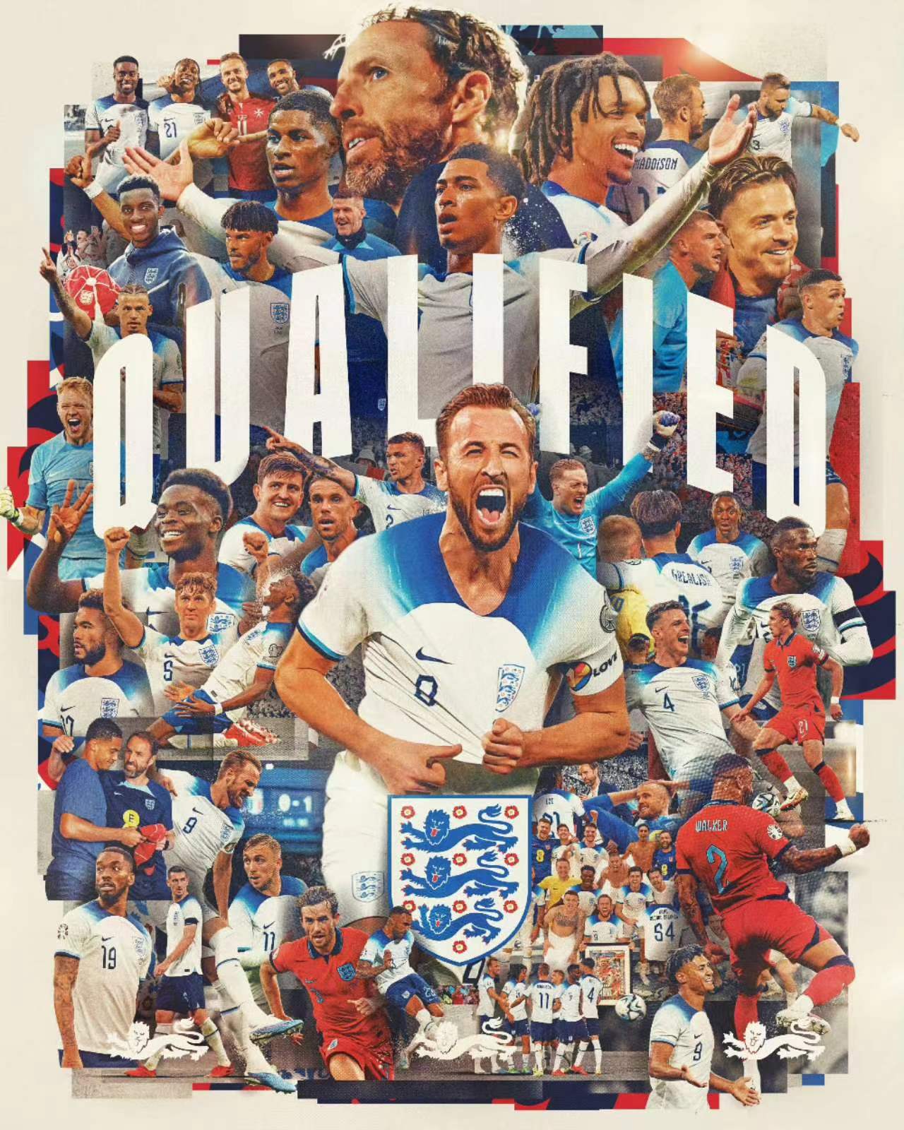 Het Engelse nationale team, het hoogtepunt van glorieuze momenten